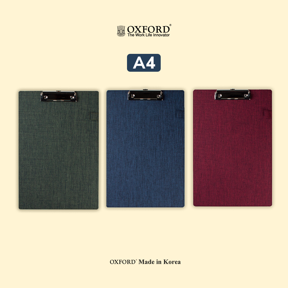 

Oxford Clipboard Ukuran A4 Premium Navy/Maroon/Green – Clipboard/Papan Jalan/Papan Ujian Ukuran A4