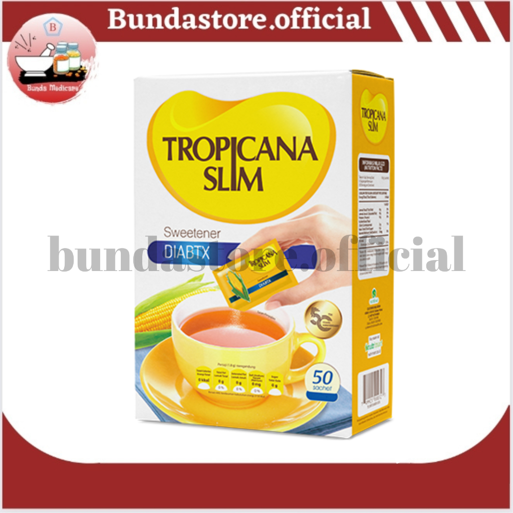 

Tropicana Slim DIABTX 50 sachet 25 sachet @2 gram - NOL Kalori Gula Diabetes