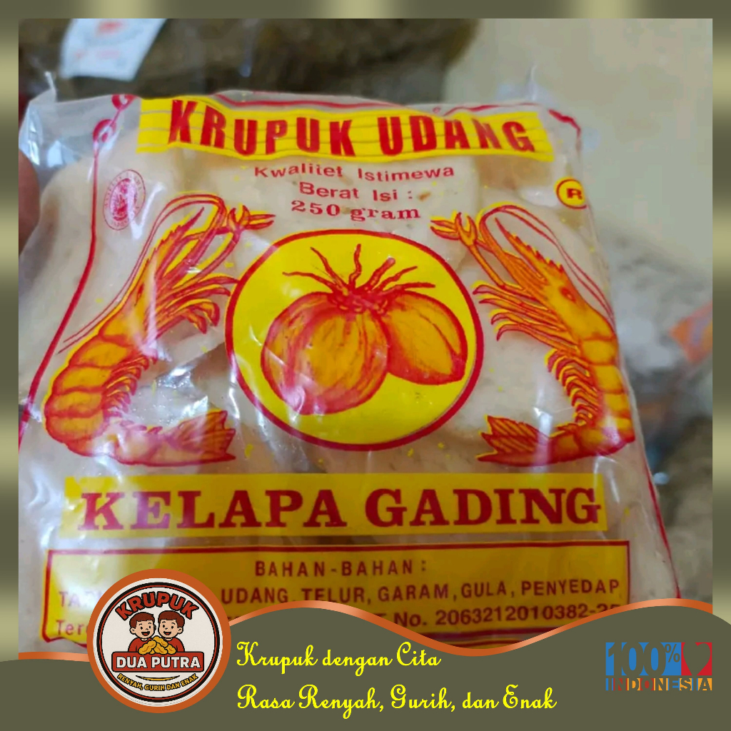 

Krupuk Udang Mentah Cap Kelapa Gading 250gr
