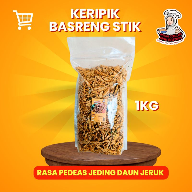 

Keripik Basreng Stik Ikan Tuna Garing Renyah Enak Rasa Pedas Jeding Daun Jeruk 1Kg
