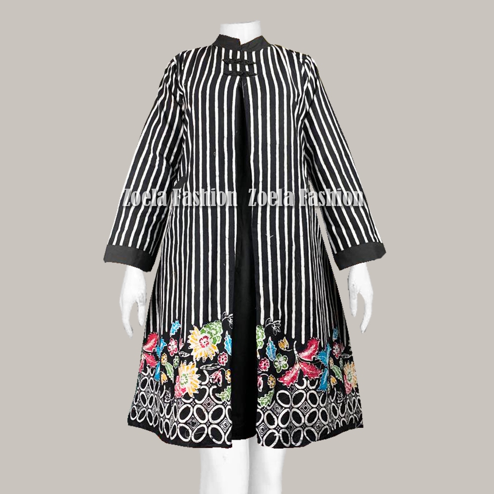 Tunic Batik Jumbo LD 120 130 140 150 Lengan Panjang