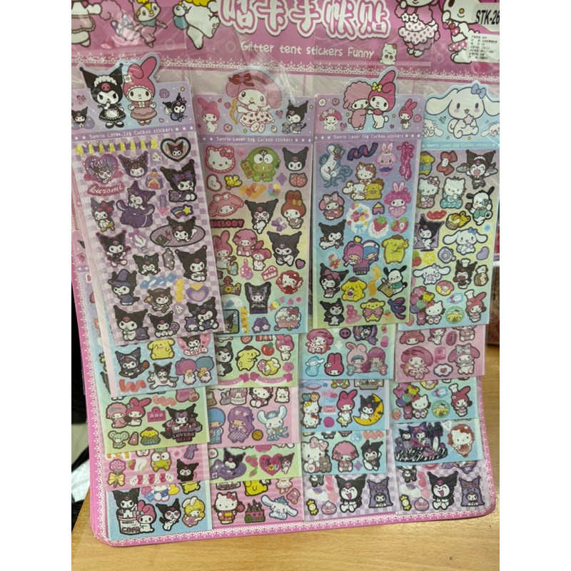 

Sticker Sanri0o Hologram Glitter Sticker Korea Murah Khuromi M3lody Sticker Viral