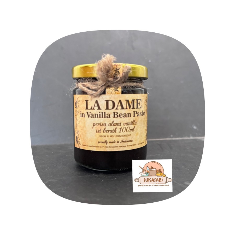 

La Dame Vanilla in Bean paste extract 100 ML Perisa Alami Vanilla Vanilli extract Halal