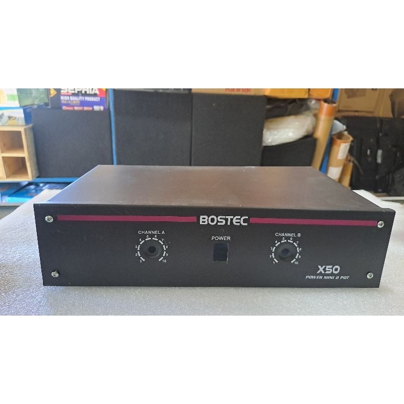 Box amplifier power mini 2 pot BOSTEC