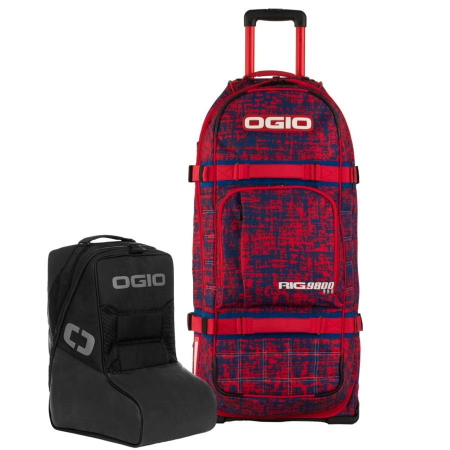 Travel Bag Ogio Rig 9800 Chaos Red Blue Tas Ogio Rig 9800 Chaos Red Original