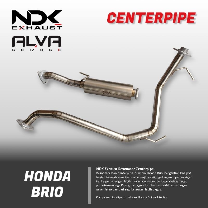 Knalpot Mobil Brio NDK Centerpipe Brio New Brio Lama Resonator NDK EXHAUST