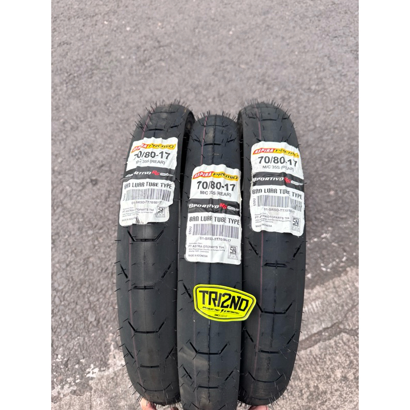 BAN ASPIRA PREMIO SPORTIVO DRAG TUBETYPE (70/80-17) SOFT COMPOUND DRAG RING 17 / BAN BALAP SOFT COMP