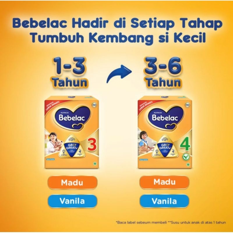 

Bebelac 3 / 4 vanila madu 800gr kaleng