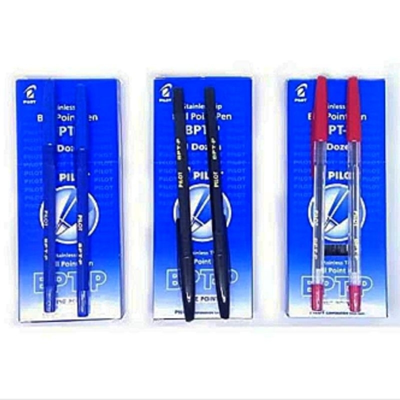 

pena pulpen bolpoint pen PILOT BPT-P isi 12 pcs pilihan tinta hitam & biru