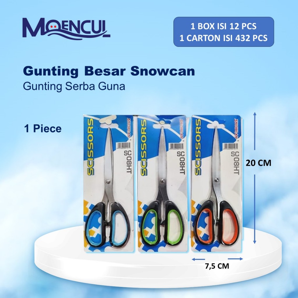 

1 Pcs Gunting Besar Stainless Snowcan 8 inch | Pemotong Kertas | Gunting Kertas | Gunting Kain