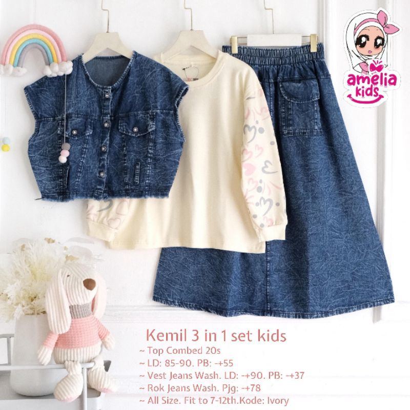 setelan rok dan atasan anak remaja