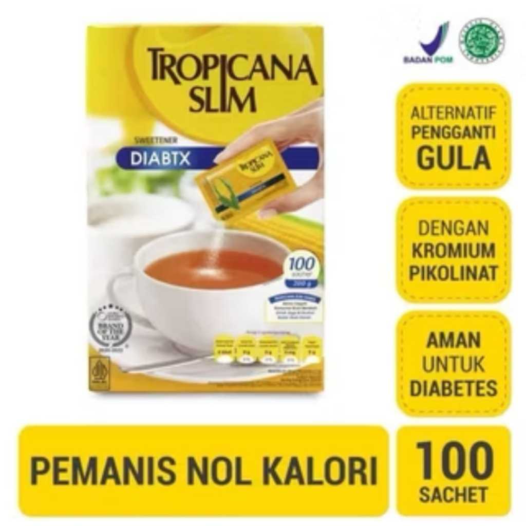 

Gula Tropicana Slim Diabtx Box 100 Sachet / Promo Murah Gula