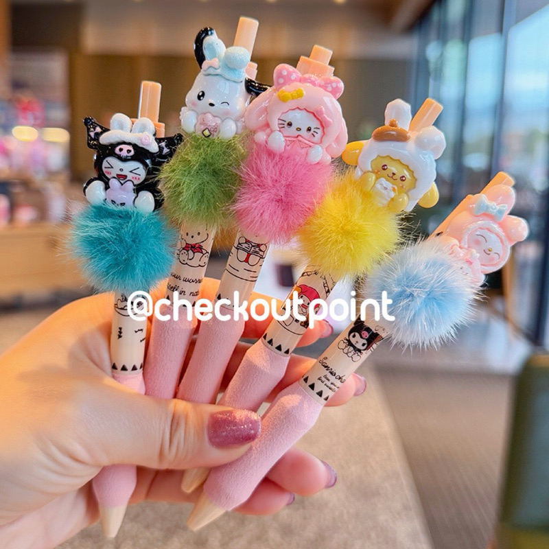 

Gel Pen Sanrio Karakter Kuromi Pompomorin Kitty Pocahko Melody 2025