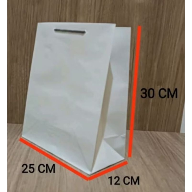 

Paperbag Putih Polos dan Coklat Polos Pigora size 25 x 12 x 30 ( P x L x T) Tas Kertas, Tas Polos, Tas Souvenir