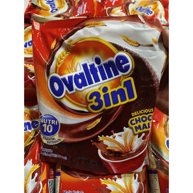 

OVALTINE 3in1 Original Bubuk Malt Coklat 30g x 20stick thailand