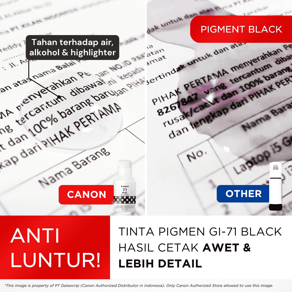 Printer Ijazah Permendikbudristek Tahan Air – Canon G1730 – Ink Tank Print Only – Garansi 3 Tahun