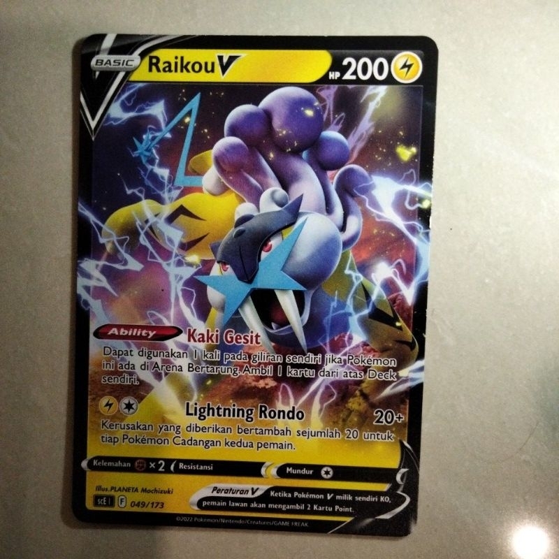 kartu Pokemon ori RaikouV