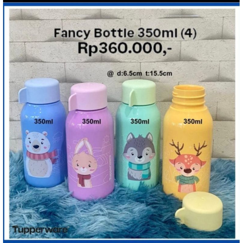 Fancy bottle 350 ml new edition tupperware / botol minum anak karakter