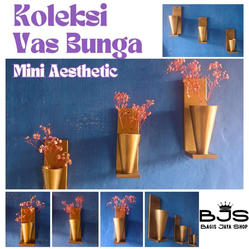 vas bunga hias dinding mini set
