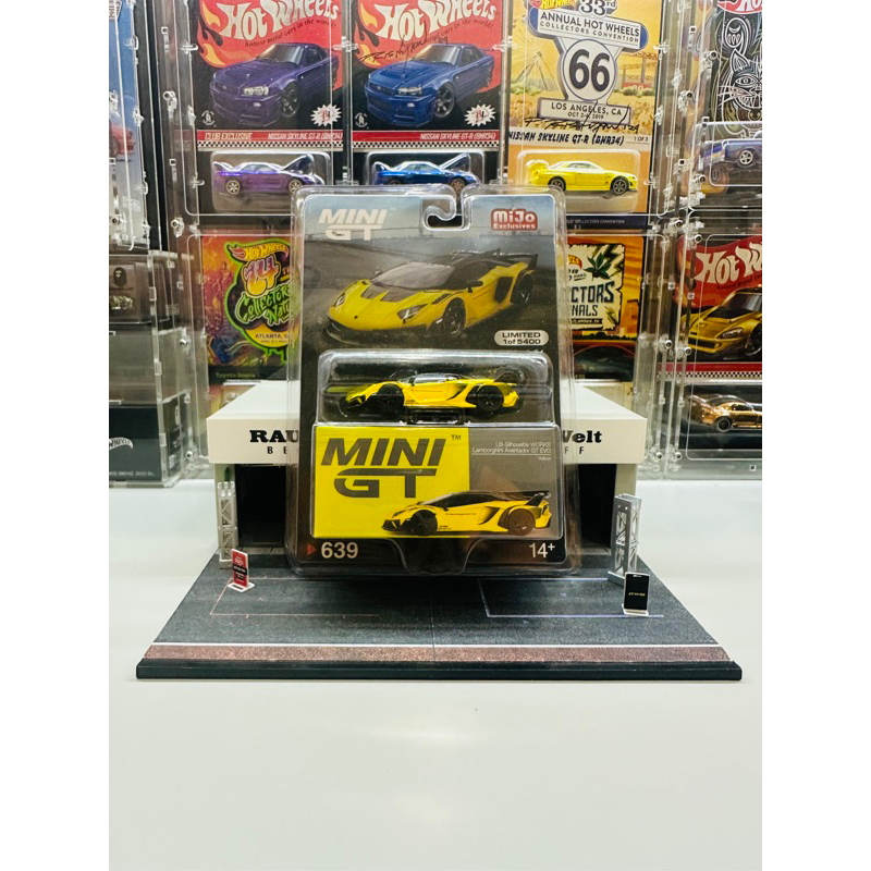Mini GT No 639 LB Silhouette Works Lamborghini Aventador GT EVO Yellow Mijo Exclusive