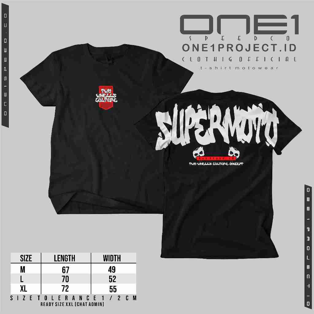 Kaos SUPERMOTO SKULL GRAFITI Baju Motor Berkendara