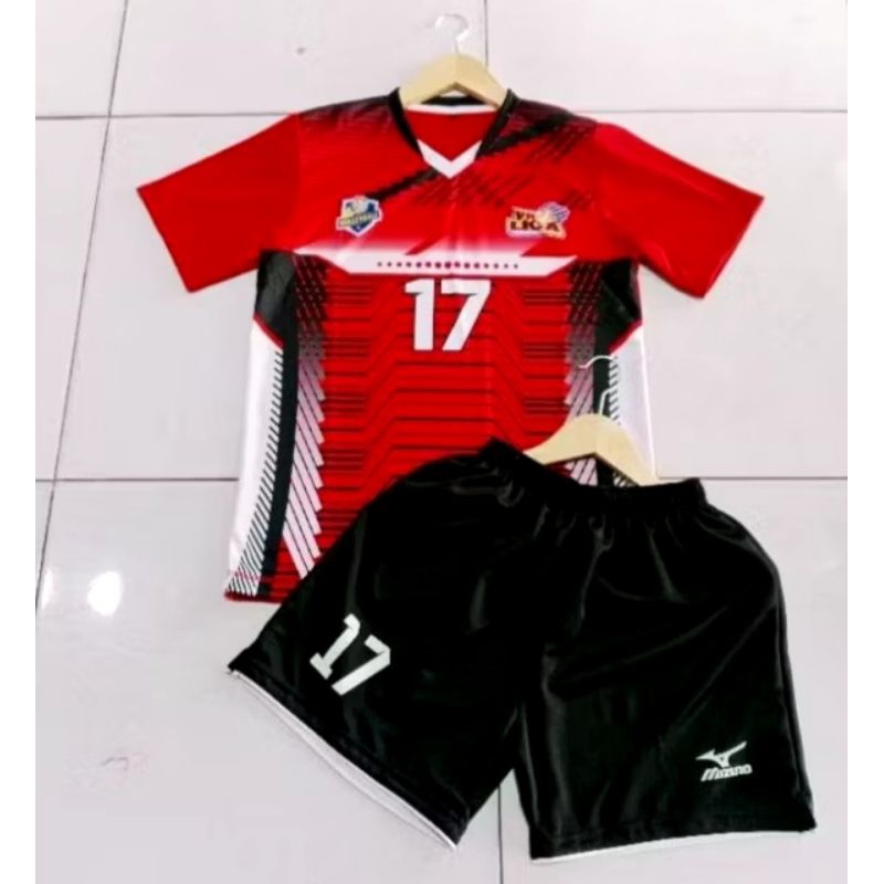 COD set jersey voli wanita baju voli printing baju bola