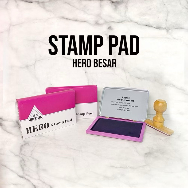 

Bantalan/tempat Stempel/Stampel/Stamp Pad HERO +Tinta Violet 8,5x12 cm
