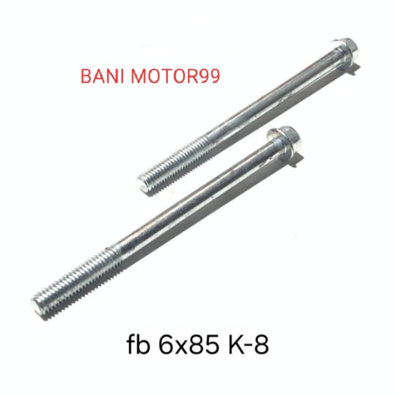 Baut mesin calter motor m6x85 baut 10 kunci 8 panjang 8,5 cm
