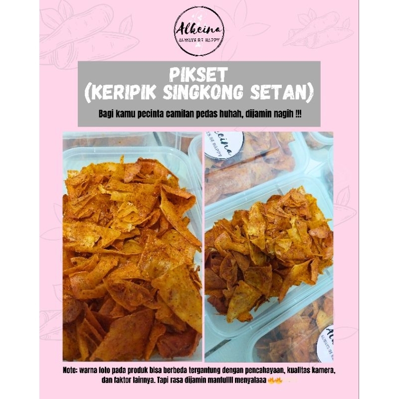 

PIKSET (KERIPIK SINGKONG SETAN) BOX 500ML