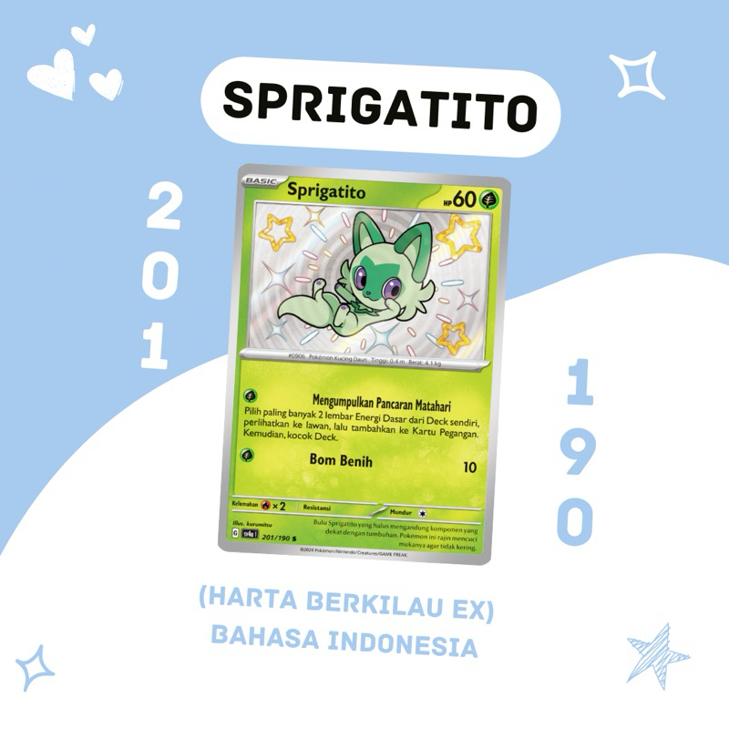 Sprigatito Baby Shiny S 201/190 Pokemon TCG Indonesia