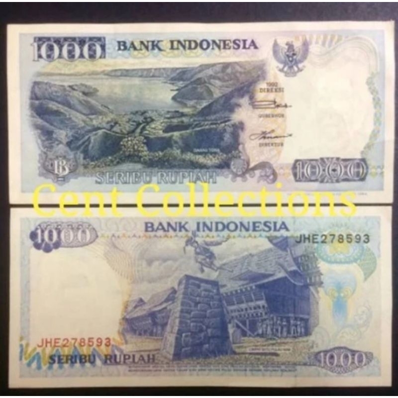 1 Lembar 1000 Rupiah Lompat Batu Tahun 1992 / Uang Kuno Indonesia