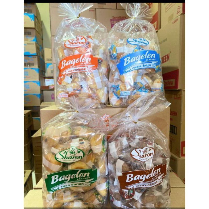 

BAGELAN SHARON BANDUNG isi 30pcs BUTTER COKLAT DURIAN KEJU