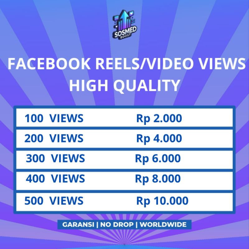 FACEBOOK REELS/VIDEO BERGARANSI