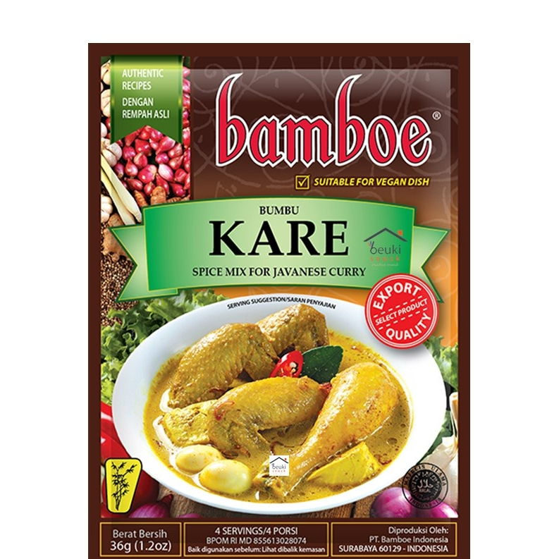 

Bamboe Bumbu Kare 36g - Bumbu Instan Siap Saji