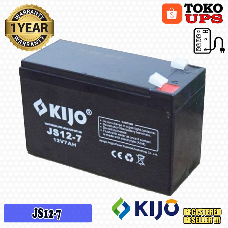 Baterai KIJO JS12-7 12V 7AH | Baterai UPS 12V 7AH Deep Cycle