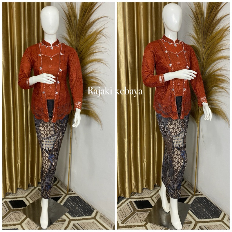 kebaya kutu baru hijap brokat / kebaya kutu baru modern / kebaya lamaran / kebaya wisuda / kutu baru