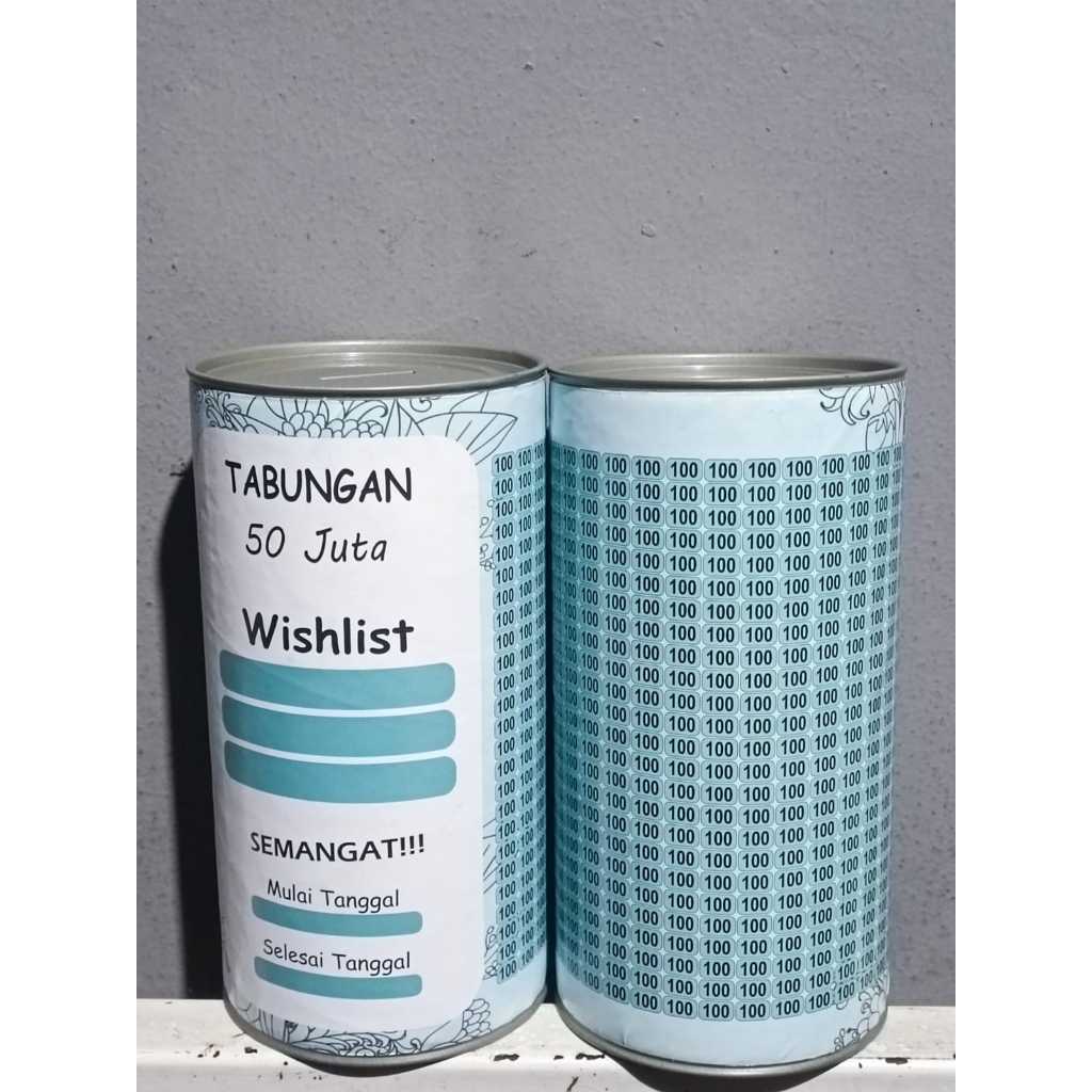 Celengan Anak Tabung Bergambar UK XL Jumbo Terget 50JT Viral Free Spidol