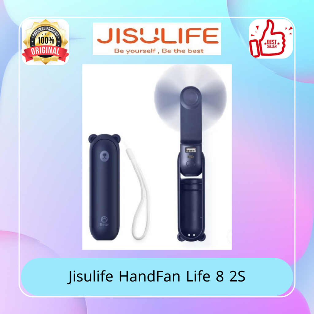 Kipas Angin Mini Jisulife Handfan Life 8 F8 2s | Mini Fan | Kipas Angin Portable | Kipas Angin Kecil