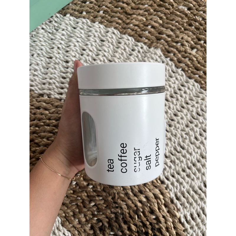 Informa halston storage jar 600 ml white