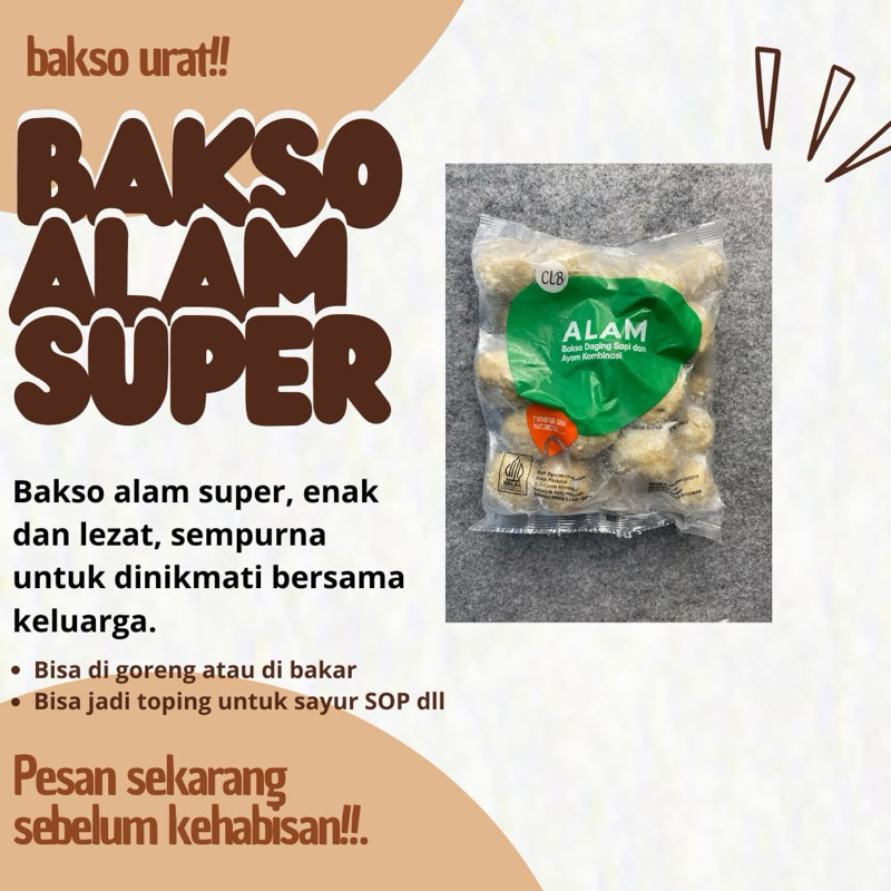 

Baso Alam CLB Super premium isi 25 bakso sedang