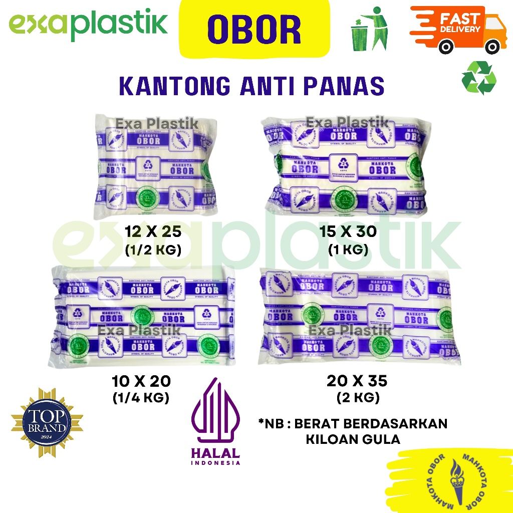 TN17 OBOR Kantong Plastik HDPE tebal anti panas tahan panas ukuran 10x20 12x25 15x30 20x35 30x45