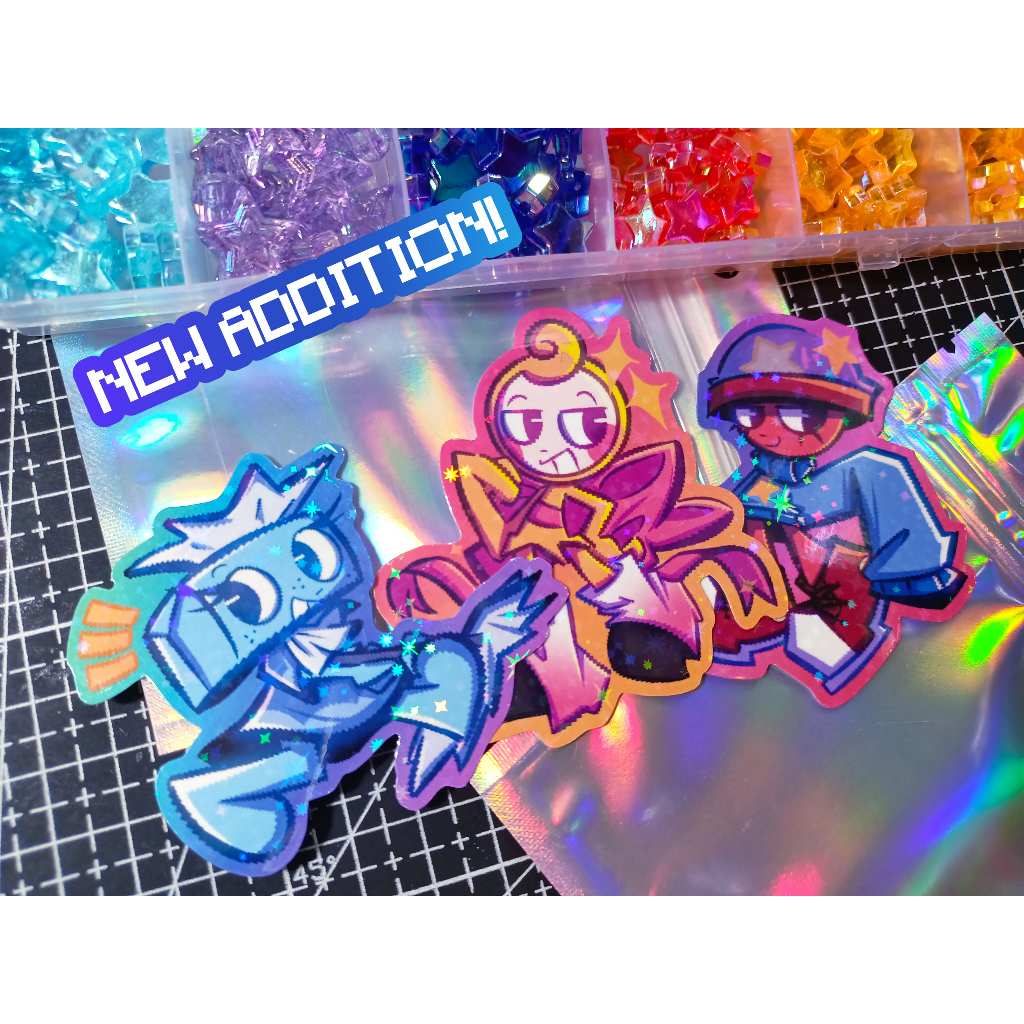 

[NEW] Rhayafell - Dandy's World holo star stickers/stiker