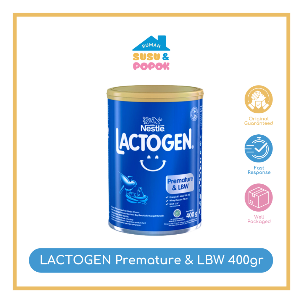 LACTOGEN Premature & LBW 400gr | Susu Formula Bayi Prematur & Berat Badan Lahir Rendah