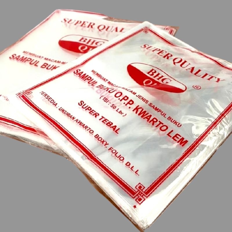 

20 lembar Sampul Buku Plastik Bening OPP //ukuran KWARTO buku biasa