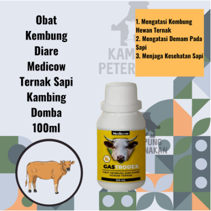 Gastrodex Obat Kembung Diare Hewan Ternak Sapi Kambing 100 Ml