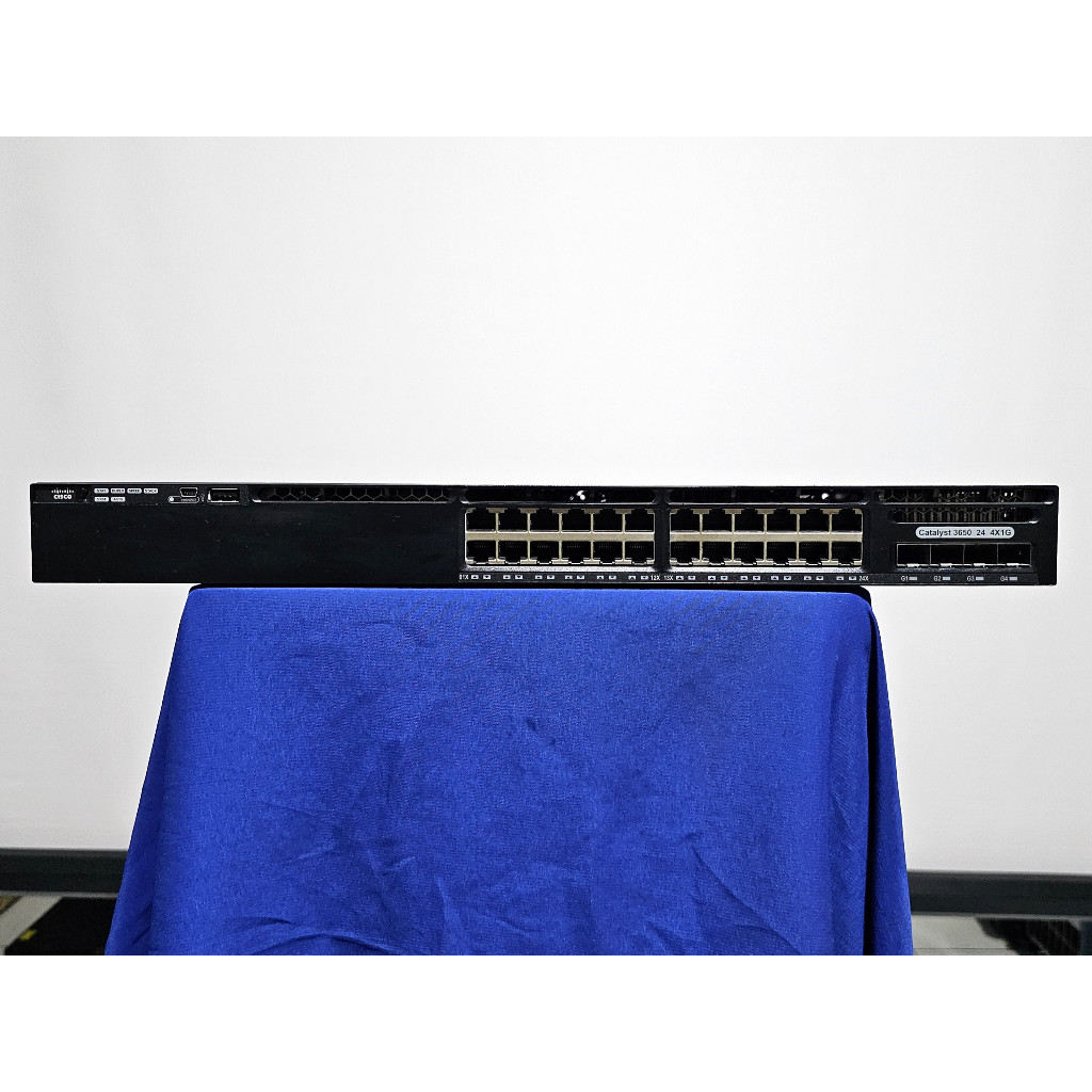 Switch Hub Cisco Catalyst 3650 24 TS S 24 Port Gigabit 4 Port SFP Gigabit Single PSU Web Based Manag