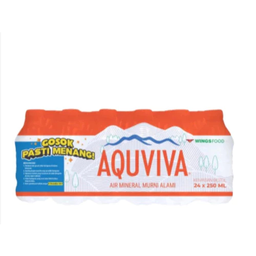 

Air Minum Mineral AQUVIVA Compact 220 ml Botol Murah - 1 Dus / 24 Pcs Wings Food