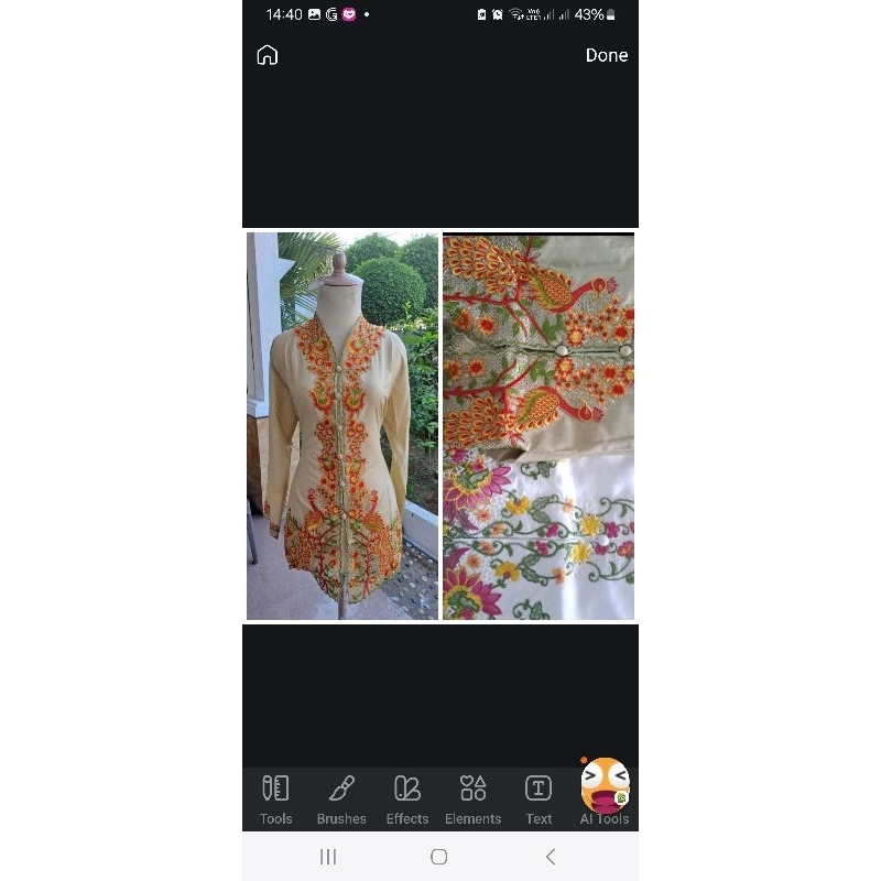 Kebaya modern muslim / kebaya encim bordir / kebaya muslim / kebaya jumbo / kebaya besar XL XXL 3L