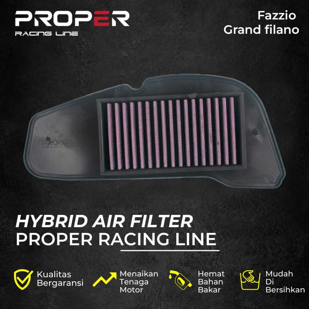 FILTER UDARA FAZZIO GRAND FILANO HYBRID AIR FILTER PROPER RACING LINE