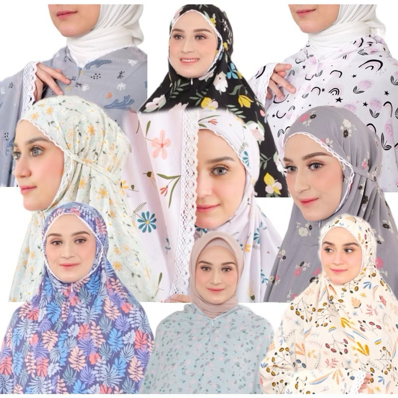 Mukenah Dewasa Motif 2in1 - Mukenah Motif Premium Traveling